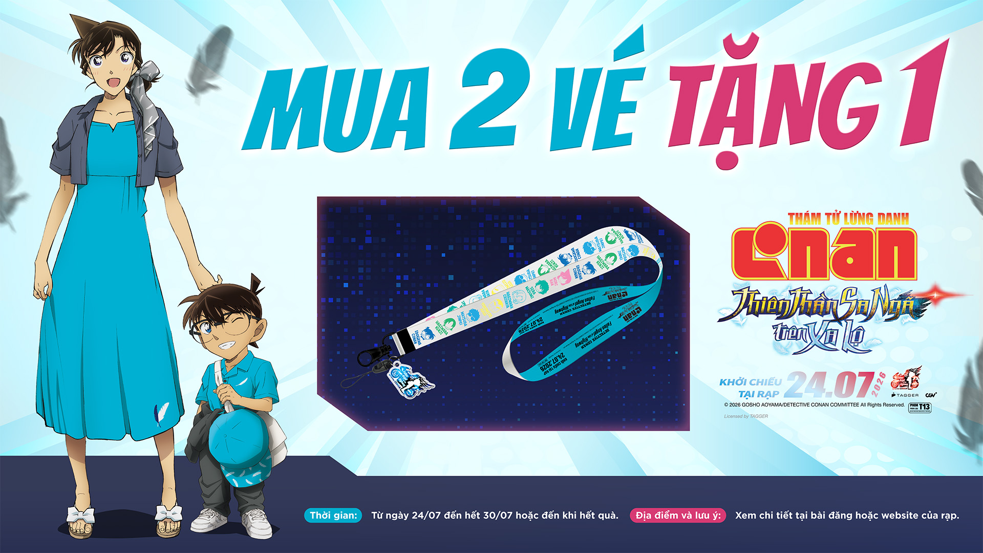 MUA 02 VÉ XEM PHIM CONAN MOVIE 29 NHẬN NGAY 01 DÂY ĐEO ĐIỆN THOẠI