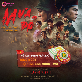 TOUCH CINEMA -  1 VÉ XEM PHIM MƯA ĐỎ TẶNG 1 HỘP CAO SAO VÀNG