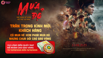 TOUCH CINEMA -  1 VÉ XEM PHIM MƯA ĐỎ TẶNG 1 HỘP CAO SAO VÀNG