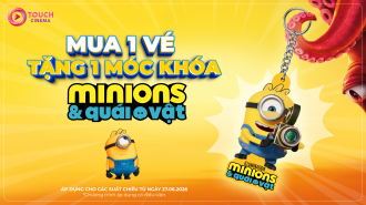 TẶNG 01 MÓC KHÓA KHI XEM PHIM MINIONS & QUÁI VẬT